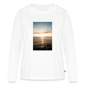 océan - T-shirt manches longues Premium bio Femme - blanc - Devant - Julia (174cm)
