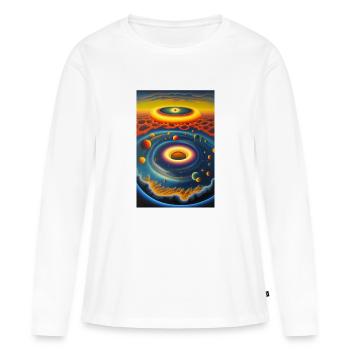 In one's own cosmos - Women's Premium Organic Long Sleeve Shirt - white - Front - Julia (174cm)