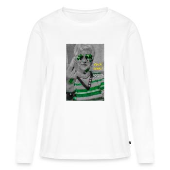 Scheiß Krieg! - Frauen Premium Bio Langarmshirt - Weiß - Vorne - Julia (174cm)