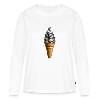 Chrome SoftICE - Frauen Premium Bio Langarmshirt - Weiß - Vorne - Julia (174cm)