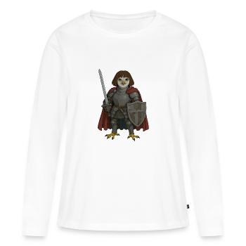 Jeanne du Faukon d'Arc - T-shirt manches longues Premium bio Femme - blanc - Devant - Julia (174cm)