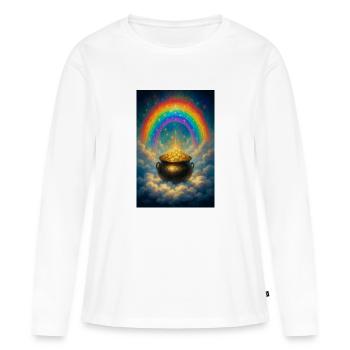 16 - T-shirt manches longues Premium bio Femme - blanc - Devant - Julia (174cm)
