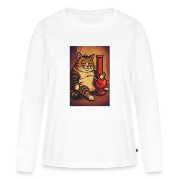 Stoned & Chunky - Frauen Premium Bio Langarmshirt - Weiß - Vorne - Julia (174cm)