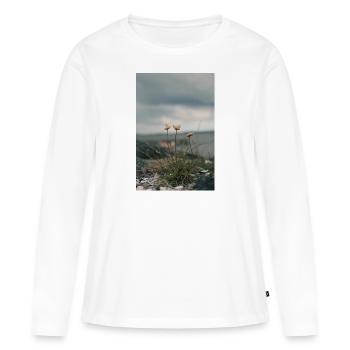 océan - T-shirt manches longues Premium bio Femme - blanc - Devant - Julia (174cm)