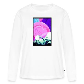 Distickstoffmonoxid - Frauen Premium Bio Langarmshirt - Weiß - Vorne - Julia (174cm)