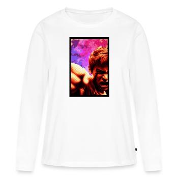 Anger Management - Frauen Premium Bio Langarmshirt - Weiß - Vorne - Julia (174cm)