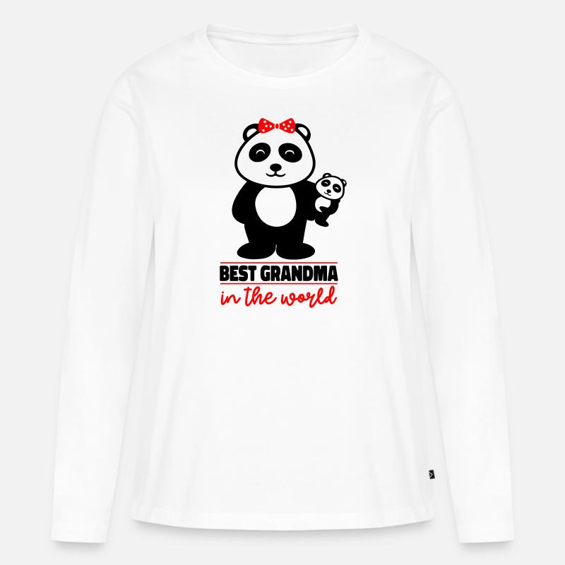 Beste Oma der Welt - Frauen Premium Bio Langarmshirt - Weiß
