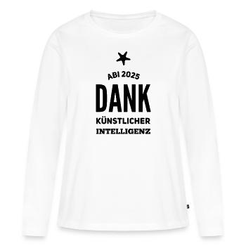 Abschluss - Frauen Premium Bio Langarmshirt - Weiß - Vorne - Julia (174cm)