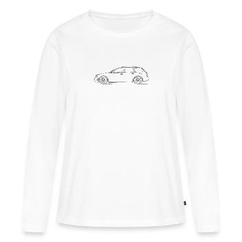 RS4 B5 - Qu’est-ce que c’est que ce break ??! - T-shirt manches longues Premium bio Femme - blanc - Devant - Julia (174cm)