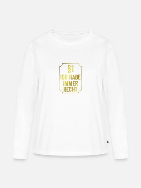 Juristen - Frauen Premium Bio Langarmshirt - Weiß