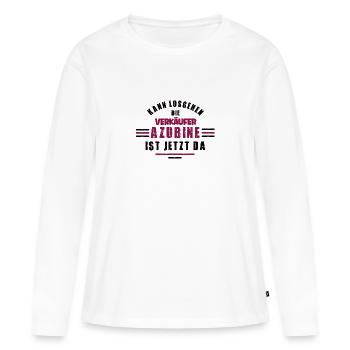 Azubine Verkäufer Lehre Ausbildung Verkäuferin - Frauen Premium Bio Langarmshirt - Weiß - Vorne - Julia (174cm)