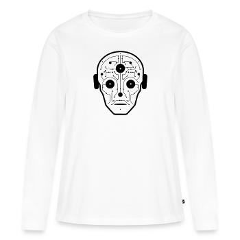 Roboter - Frauen Premium Bio Langarmshirt - Weiß - Vorne - Julia (174cm)