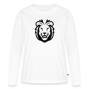 Tête de lion - T-shirt manches longues Premium bio Femme - blanc - Devant - Julia (174cm)