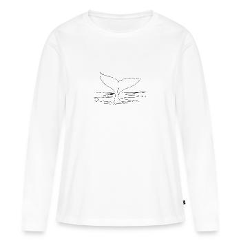 Wal - Frauen Premium Bio Langarmshirt - Weiß - Vorne - Julia (174cm)