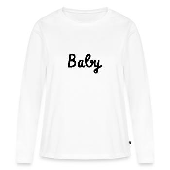 bébé - T-shirt manches longues Premium bio Femme - blanc - Devant - Julia (174cm)
