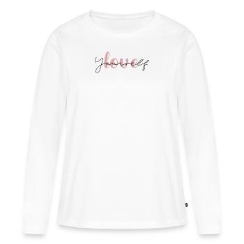 Love yourself - Frauen Premium Bio Langarmshirt - Weiß - Vorne - Julia (174cm)