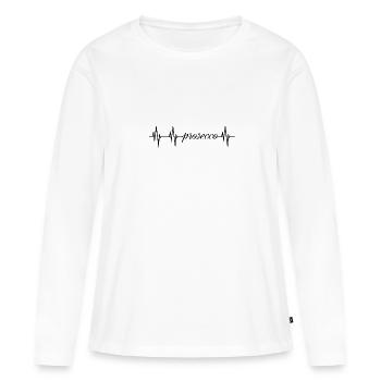 L’amour du Prosecco, mon cœur bat pour le Prosecco - T-shirt manches longues Premium bio Femme - blanc - Devant - Julia (174cm)