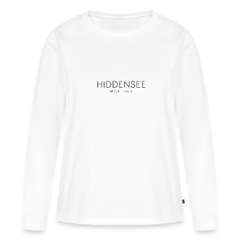 Hiddensee, Rügen, Ostsee, Mecklenburg-Vorpommern - Frauen Premium Bio Langarmshirt - Weiß - Vorne - Julia (174cm)