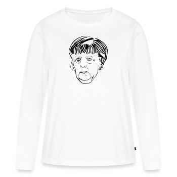 Angela Dorothea Merkel - T-shirt manches longues Premium bio Femme - blanc - Devant - Julia (174cm)