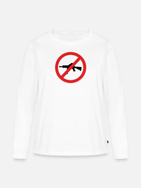 Frieden - Kein Krieg - Friedensbewegung - Frauen Premium Bio Langarmshirt - Weiß