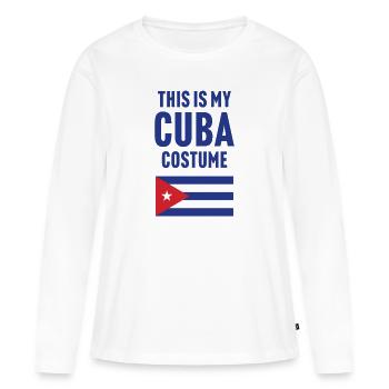 C’est mon costume de Cuba - T-shirt manches longues Premium bio Femme - blanc - Devant - Julia (174cm)