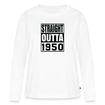STRAIGHT OUTTA 1950 - Women's Premium Organic Long Sleeve Shirt - white - Front - Julia (174cm)