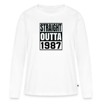Straight Outta 1987 - Women's Premium Organic Long Sleeve Shirt - white - Front - Julia (174cm)
