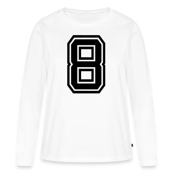 8 - Women's Premium Organic Long Sleeve Shirt - white - Front - Julia (174cm)