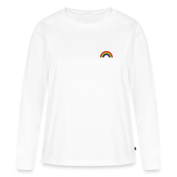 POCKET RAINBOW Rainbow Bag LGBT Gay Pride - Women's Premium Organic Long Sleeve Shirt - white - Front - Julia (174cm)