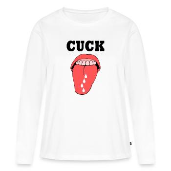 cocu cocu - T-shirt manches longues Premium bio Femme - blanc - Devant - Julia (174cm)