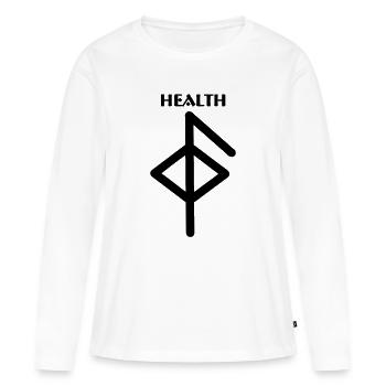 Viking Symbole Santé Santé - T-shirt manches longues Premium bio Femme - blanc - Devant - Julia (174cm)