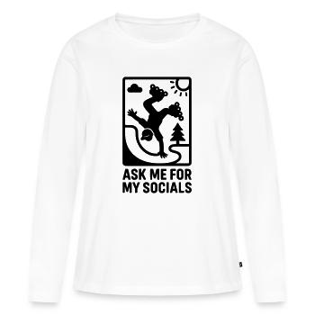 Inline Skate Social Media Fame Cool Kids - Women's Premium Organic Long Sleeve Shirt - white - Front - Julia (174cm)