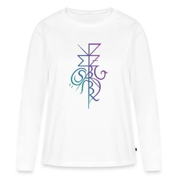 Gradient sigil for cleaning & protection - Women's Premium Organic Long Sleeve Shirt - white - Front - Julia (174cm)