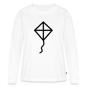 Kite - Women's Premium Organic Long Sleeve Shirt - white - Front - Julia (174cm)