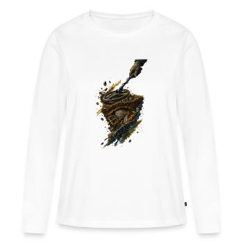 Detektor-Schatz: Irdische Relikte - Frauen Premium Bio Langarmshirt - Weiß - Vorne - Julia (174cm)