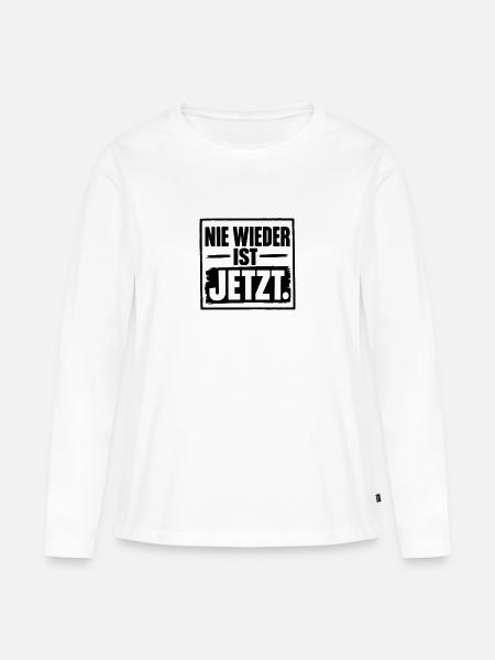 #niewieder - Frauen Premium Bio Langarmshirt - Weiß