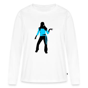 Danser, fille - T-shirt manches longues Premium bio Femme - blanc - Devant - Julia (174cm)