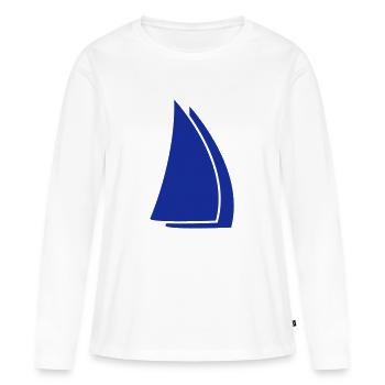 sails deluxe - T-shirt manches longues Premium bio Femme - blanc - Devant - Julia (174cm)