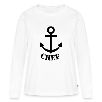 chef - Frauen Premium Bio Langarmshirt - Weiß - Vorne - Julia (174cm)
