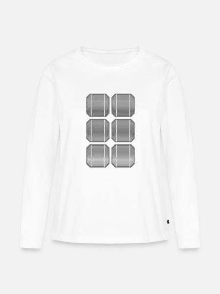 Solarzellen - Frauen Premium Bio Langarmshirt - Weiß