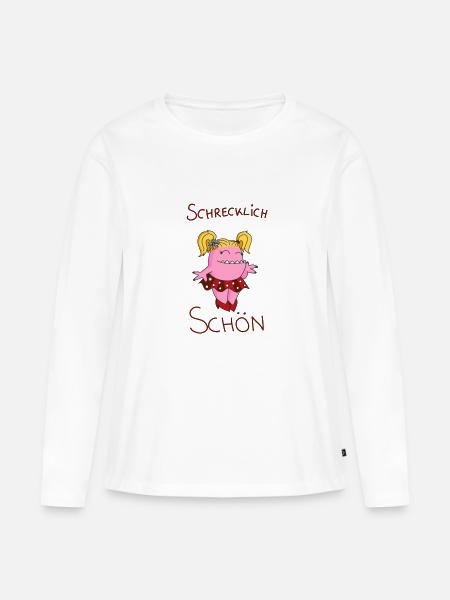 Schrecklich schön - Frauen Premium Bio Langarmshirt - Weiß