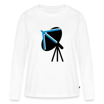 antenne parabolique orientée vers le ciel - T-shirt manches longues Premium bio Femme - blanc - Devant - Julia (174cm)