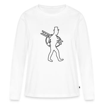 schornsteinfeger - Frauen Premium Bio Langarmshirt - Weiß - Vorne - Julia (174cm)