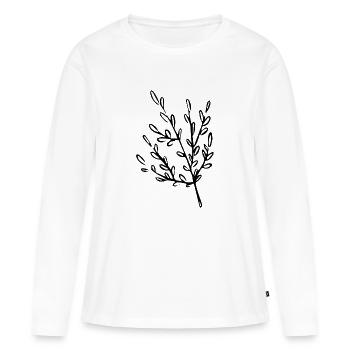 Flower Flower Plant - Women's Premium Organic Long Sleeve Shirt - white - Front - Julia (174cm)