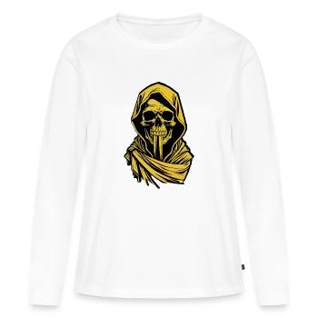 La mort dans le quartier - T-shirt manches longues Premium bio Femme - blanc - Devant - Julia (174cm)