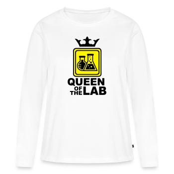 Queen of the Lab - Frauen Premium Bio Langarmshirt - Weiß - Vorne - Julia (174cm)