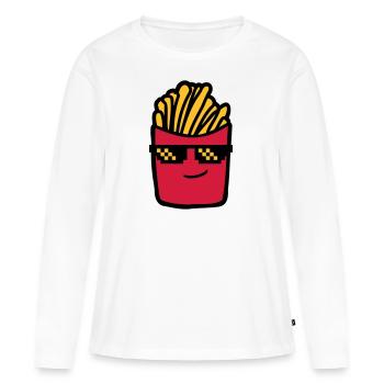 Cool Pommes Frites - Frauen Premium Bio Langarmshirt - Weiß - Vorne - Julia (174cm)