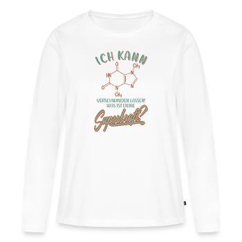 Schokolade Spruch Formel - Naschkatze Chemie Kakao - Frauen Premium Bio Langarmshirt - Weiß - Vorne - Julia (174cm)