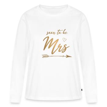 Soon to be Mrs - Future Wife Bride - gold - Women's Premium Organic Long Sleeve Shirt - white - Front - Julia (174cm)
