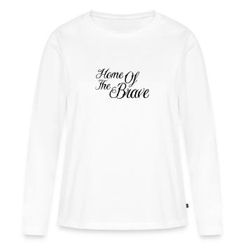 Home of the brave - Frauen Premium Bio Langarmshirt - Weiß - Vorne - Julia (174cm)